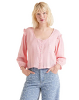COMPAÑÍA FANTASTICA TOP ESCOTE CUADRADO ROSA