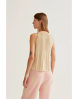 COMPAÑIA FANTASTICA TOP PLISADO BEIGE