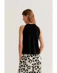 COMPAÑIA FANTASTICA TOP PLISADO NEGRO
