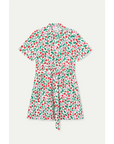 COMPANIA FANTASTICA VESTIDO CORTO CON ESTAMPADO GUINDA