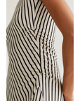 COMPANIA FANTASTICA VESTIDO LARGO CON ESTAMPADO DE RAYAS NEGRO