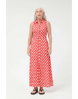 COMPAÑIA FANTASTICA VESTIDO LARGO DE LUNARES ROJO