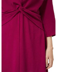 COMPAÑÍA FANTÁSTICA VESTIDO LARGO DRAPEADO FUCSIA