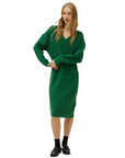 COMPAÑÍA FANTÁSTICA VESTIDO MIDI CUELLO PICO VERDE