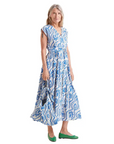 COMPAÑÍA FANTASTICA VESTIDO MIDI ESTAMPADO AQUARIA