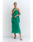 COMPAÑIA FANTASTICA VESTIDO MIDI VERDE