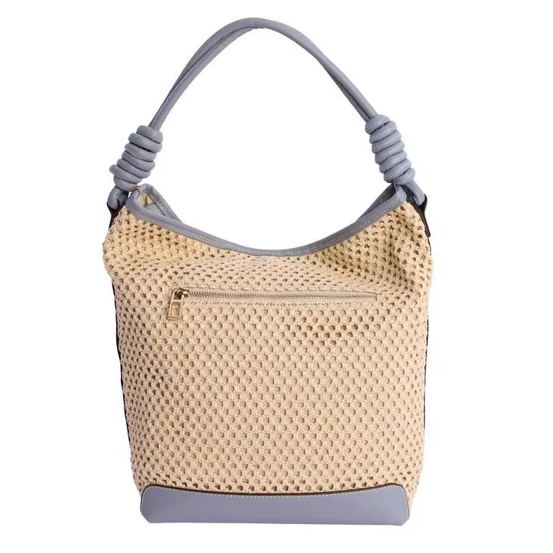 DON ALGODON SHOPPER RAFIA AZUL - TALLA ÚNICA