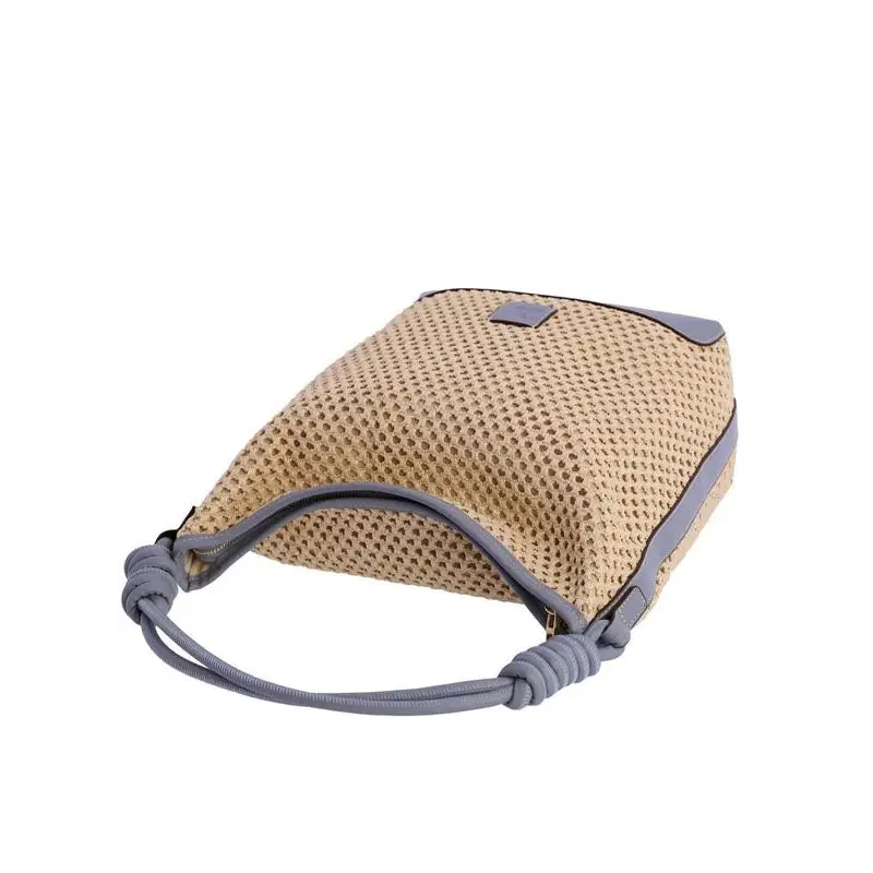 DON ALGODON SHOPPER RAFIA AZUL - TALLA ÚNICA