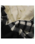 DON ALGODÓN BUFANDA BLANCO Y NEGRO - TALLA ÚNICA