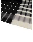 DON ALGODÓN BUFANDA BLANCO Y NEGRO - TALLA ÚNICA