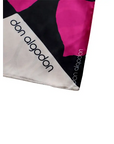 DON ALGODÓN PAÑUELO ESTAMPADO NEGRO Y ROSA - TALLA ÚNICA