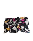 DON ALGODÓN PAÑUELO ESTAMPADO NEGRO Y ROSA - TALLA ÚNICA