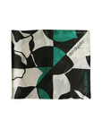 DON ALGODÓN PAÑUELO ESTAMPADO NEGRO Y VERDE - TALLA ÚNICA