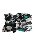 DON ALGODÓN PAÑUELO ESTAMPADO NEGRO Y VERDE - TALLA ÚNICA