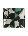 DON ALGODÓN PAÑUELO ESTAMPADO NEGRO Y VERDE - TALLA ÚNICA