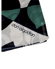 DON ALGODÓN PAÑUELO ESTAMPADO NEGRO Y VERDE - TALLA ÚNICA