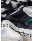 DON ALGODÓN PAÑUELO ESTAMPADO NEGRO Y VERDE - TALLA ÚNICA