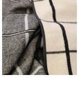DON ALGODÓN PONCHO A CUADROS REVERSIBLE TARTÁN - TALLA ÚNICA
