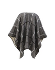 DON ALGODÓN PONCHO A CUADROS REVERSIBLE TARTÁN - TALLA ÚNICA