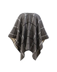 DON ALGODÓN PONCHO A CUADROS REVERSIBLE TARTÁN - TALLA ÚNICA