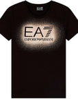 EMPORIO ARMANI WOMAN JERSEY T-SHIRT 6 BLACK/SILVER