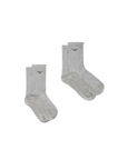 EMPORIO ARMANI 2 PACK SHORT SOCKS LUREX GREY - TALLA ÚNICA