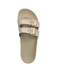 EMPORIO ARMANI UNISEX LEATHER SLIPPER NUDE