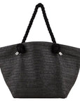 EMPORIO ARMANI UNISEX RAFFIA SHOPPING BAG NEGRO - TALLA ÚNICA