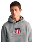 GANT ARCHIEVE SHIELD HOODIE GRIS
