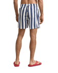GANT BLOCK STRIPE SWIM SHORTS DUSTY NAVY