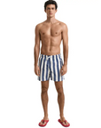 GANT BLOCK STRIPE SWIM SHORTS DUSTY NAVY