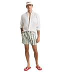 GANT BLOCK STRIPE SWIM SHORTS KALAMATA GREEN