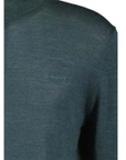 GANT EXTRAFINE MERINO WOOL HALF ZIP TARTAN GREEN - textil