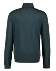 GANT EXTRAFINE MERINO WOOL HALF ZIP TARTAN GREEN - textil