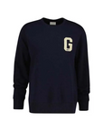 GANT G BADGE SWEAT C-NECK EVENING BLUE - textil