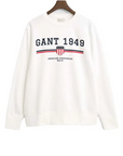 GANT GRAPHIC C-NECK SWEAT EGGSHELL - textil