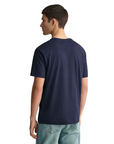 GANT PRINTED GRAPHIC SS T-SHIRT AZUL MARINO