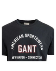GANT PRINTED GRAPHIC SS T-SHIRT BLACK - textil