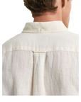 GANT REG GMNT DYED LINEN SHIRT CREAM