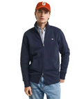 GANT REG SHIELD FULL ZIP SWEAT BLUE EVENING - textil