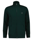 GANT REG SHIELD FULL ZIP SWEAT TARTAN GREEN - textil