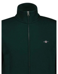 GANT REG SHIELD FULL ZIP SWEAT TARTAN GREEN - textil
