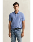 GANT REG SHIELD SS PIQUE POLO FADED DENIM