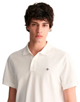 GANT REG SHIELD SS PIQUE POLO WHITE