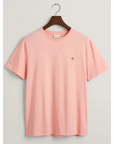 GANT REG SHIELD SS T SHIRT BUBBLEGUM PINK