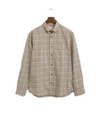 GANT REG TWILL CHECK SHIRT DEEP ORANGE - textil