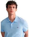 GANT REGULAR SHIELD SS PIQUE POLO AZUL CLARO