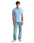 GANT REGULAR SHIELD SS PIQUE POLO AZUL CLARO