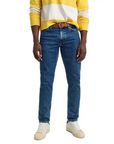 GANT SLIM CLEAN WASH JEANS MID BLUE VINTAGE - textil