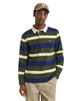 GANT STRIPED HEAVY RUGGER COUNTRY GREEN - textil